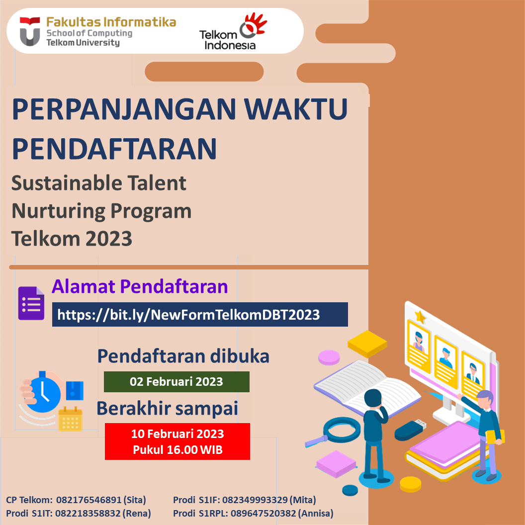 PERPANJANGAN WAKTU PENDAFTARAN Sustainable Talent Nurturing Program Telkom 2023