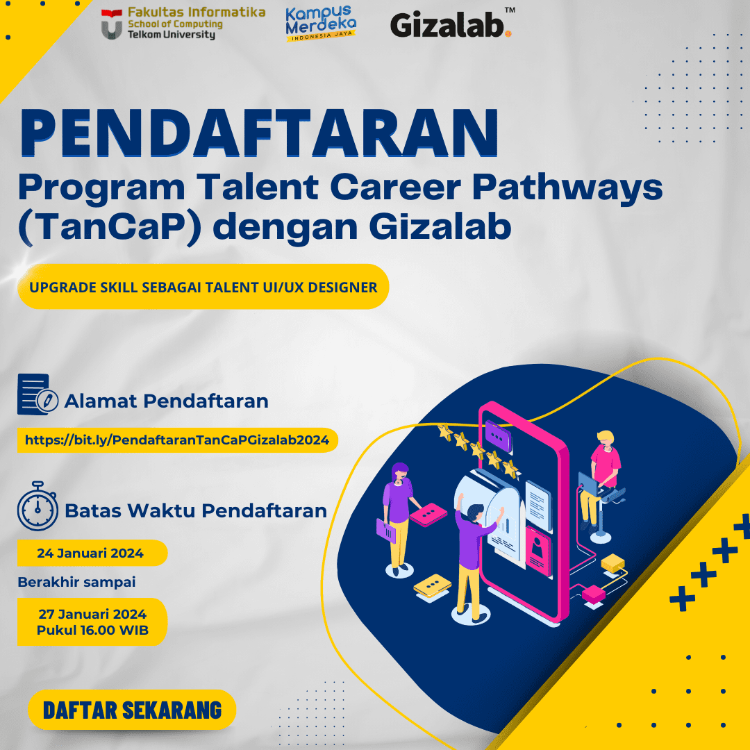 Pendaftaran Program Talent Career Pathways (TanCaP) dengan Gizalab 2024