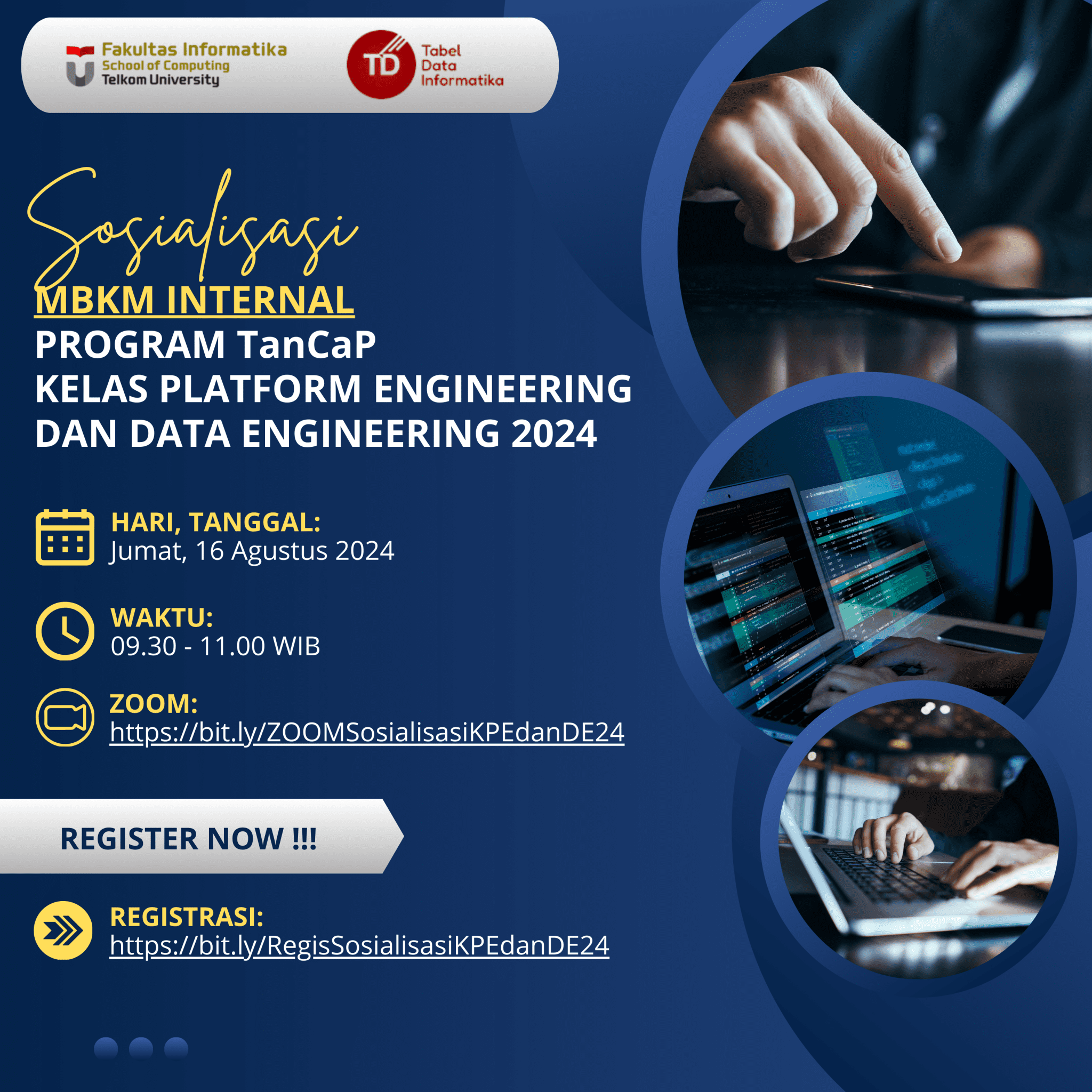 Sosialisasi MBKM Internal Program TanCaP Kelas Platform Engineering dan Data Engineering 2024