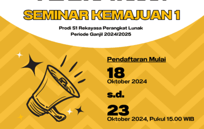 Pendaftaran Seminar Kemajuan 1 Prodi S1 RPL 2425-1