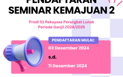 Pendaftaran Seminar Kemajuan 2 Prodi S1 RPL 2425-1