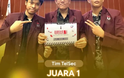 Tim TelSec berhasil meraih JUARA 1 Kompetisi Informatics Technologies And Computer Cup 2025