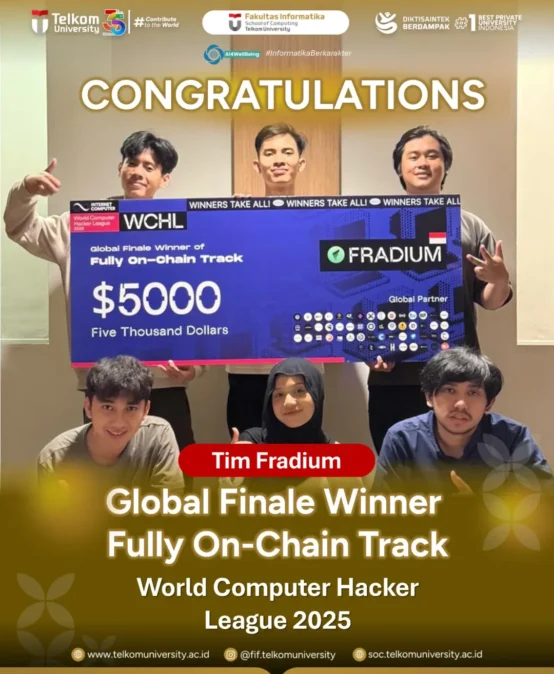 Tim Fradium berhasil meraih Global Finale Winner Fully On-Chain Track pada World Computer Hacker League 2025