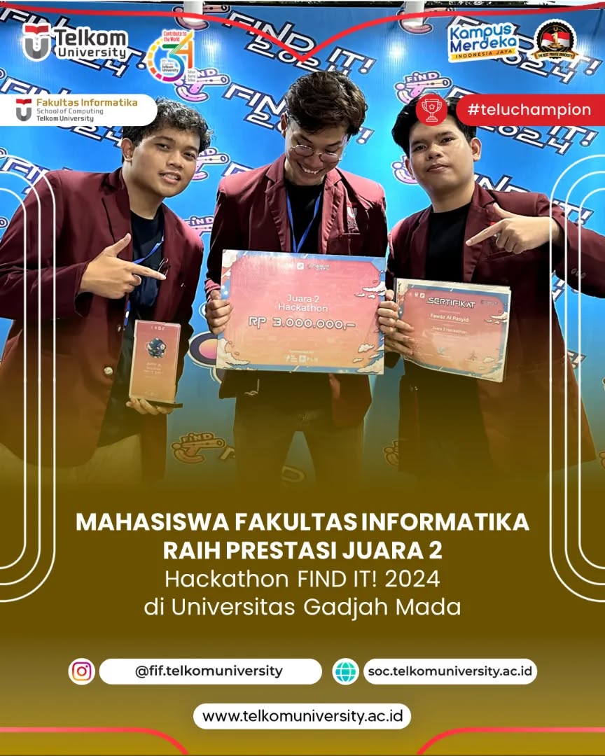 Juara 2 Hackathon FIND IT! 2024 di Universitas Gadjah Mada