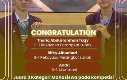 Juara 3 kategori Mahasiswa pada kompetisi INVFESTXISF 9.0