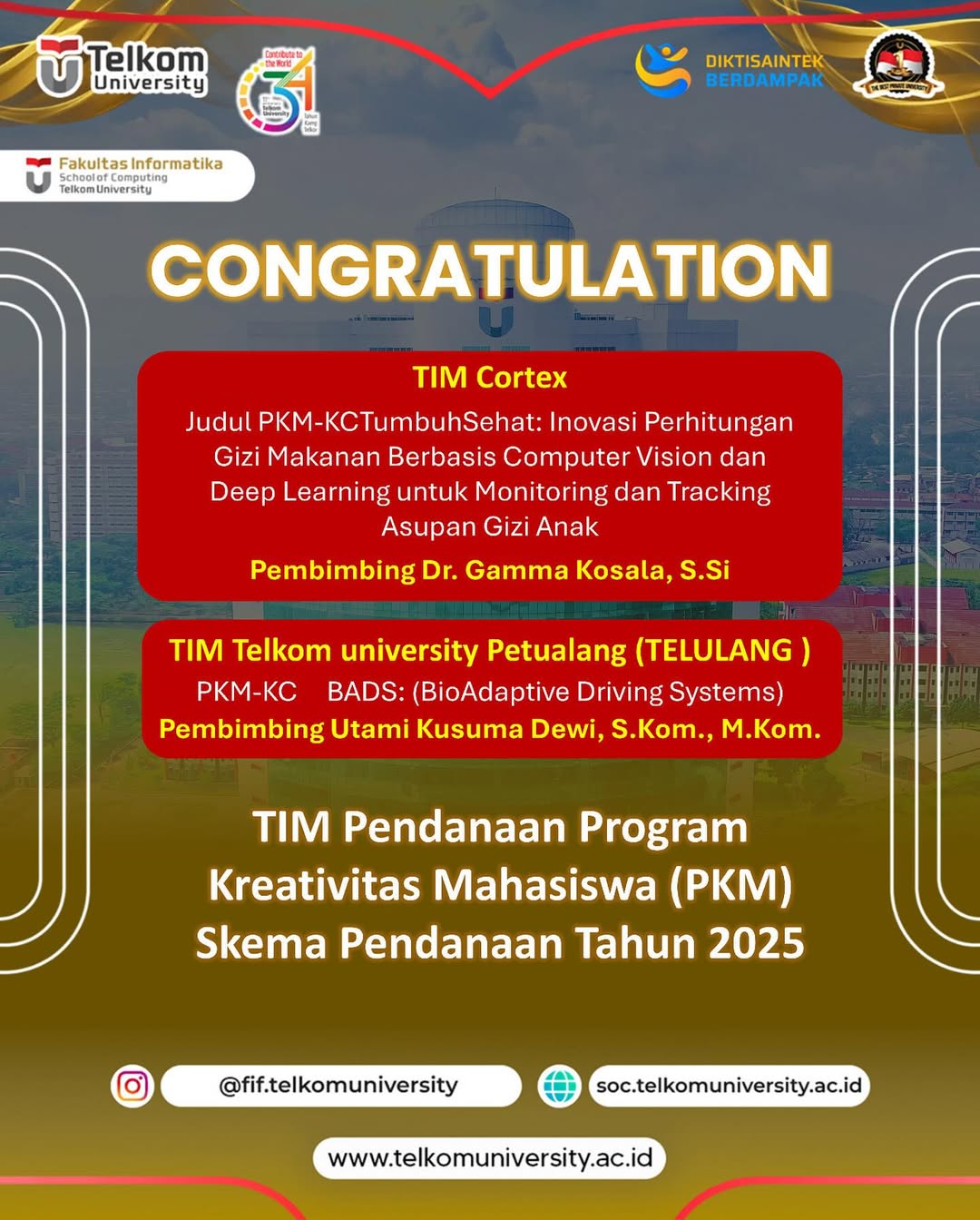 TIM Pendanaan Program Kreativitas Mahasiswa (PKM) Skema Pendanaan Tahun 2025