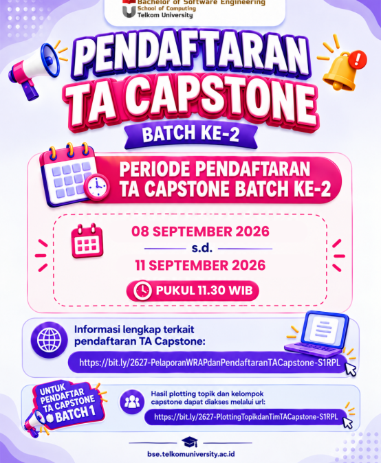 Pendaftaran TA Capstone Batch Ke-2 Prodi S1 RPL Tahun Akademik 2627